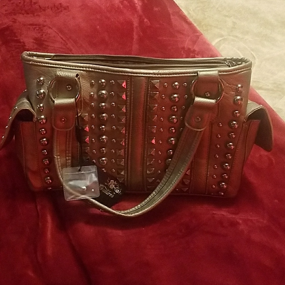 Gold studded purse